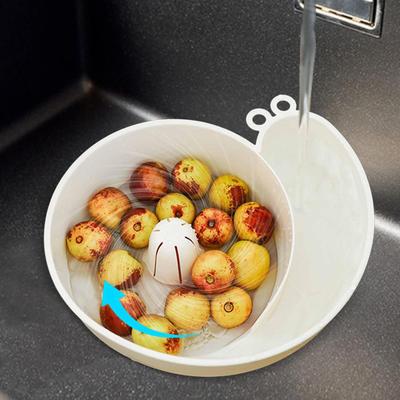 Draining Basket for Fruit Snail Shaped Portable Fruit Veggie Washing Basket for Cherry Grapes Strawberry Home Use Apartment