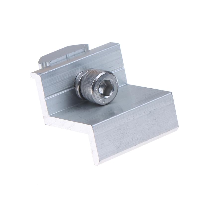 Anti-Corrosion Solar Panel Mounting Clamps Adjustable PV Mid End Bracket Clamp 30-45mm for Boat Camper Off-Grid Solar Power System