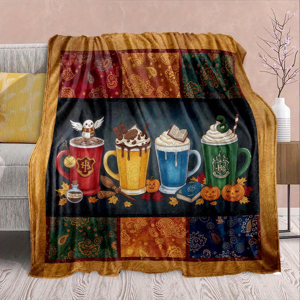 Magic Owl Flannel Blanket - Soft Warm Perfect for Sofa, Bedding Camping Travel Office Home Decor