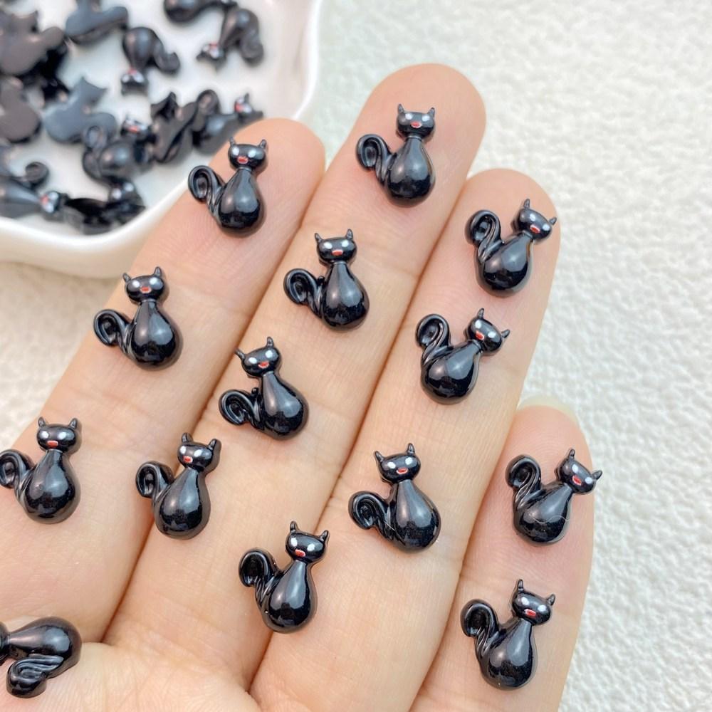 30Pcs New Cute Resin Cartoon Halloween, Christmas Collection Flat Back Manicure Parts Embellishments For Hair Bows