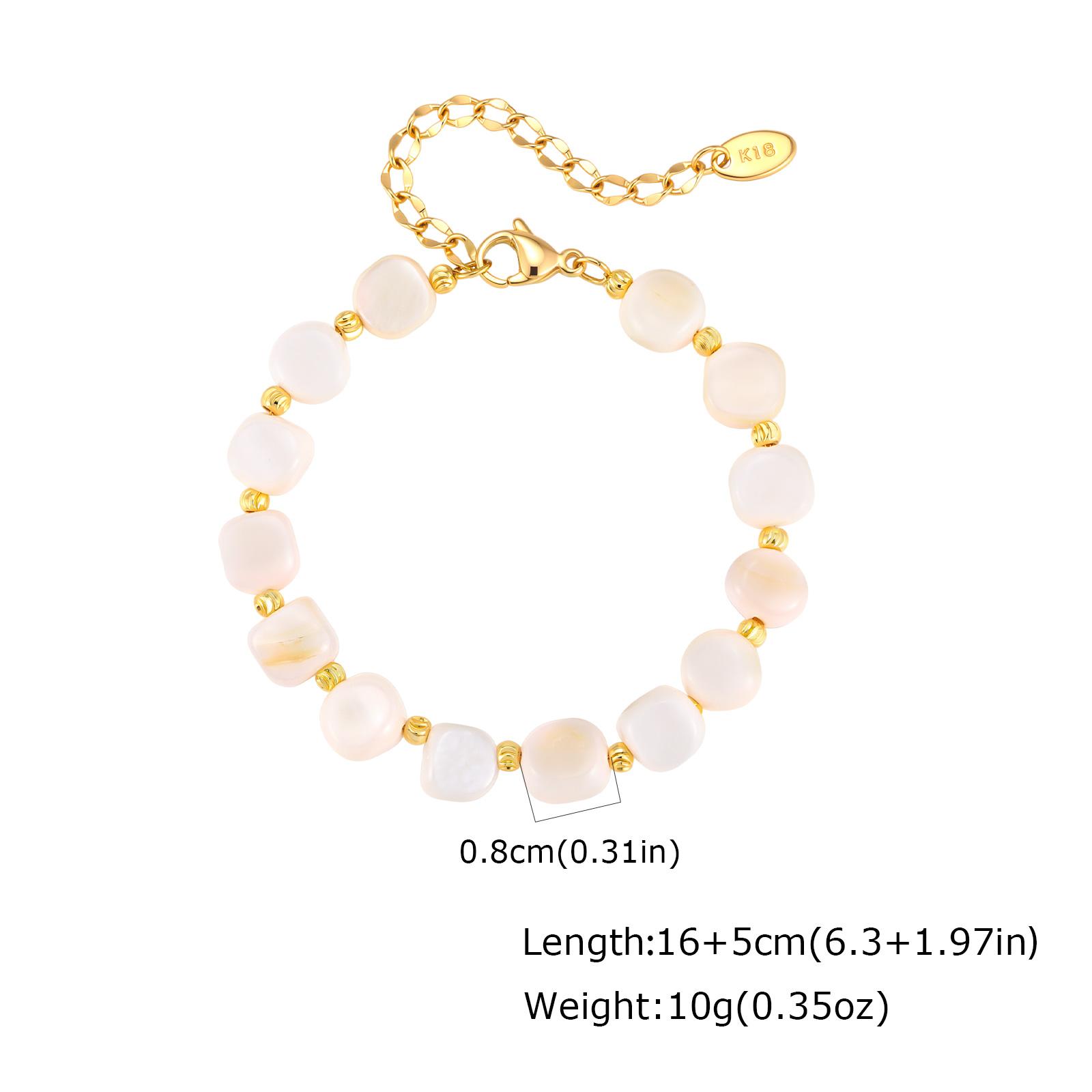 Fashion Elegant Natural Stone Turquoise Shell Handmade Beads Bracelet for Women, Waterproof Charm Healing Yoga Jewelry Gifts