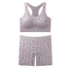 JYL Cross Back Yoga Set Tummy Control Hip Lifting Yoga Shorts