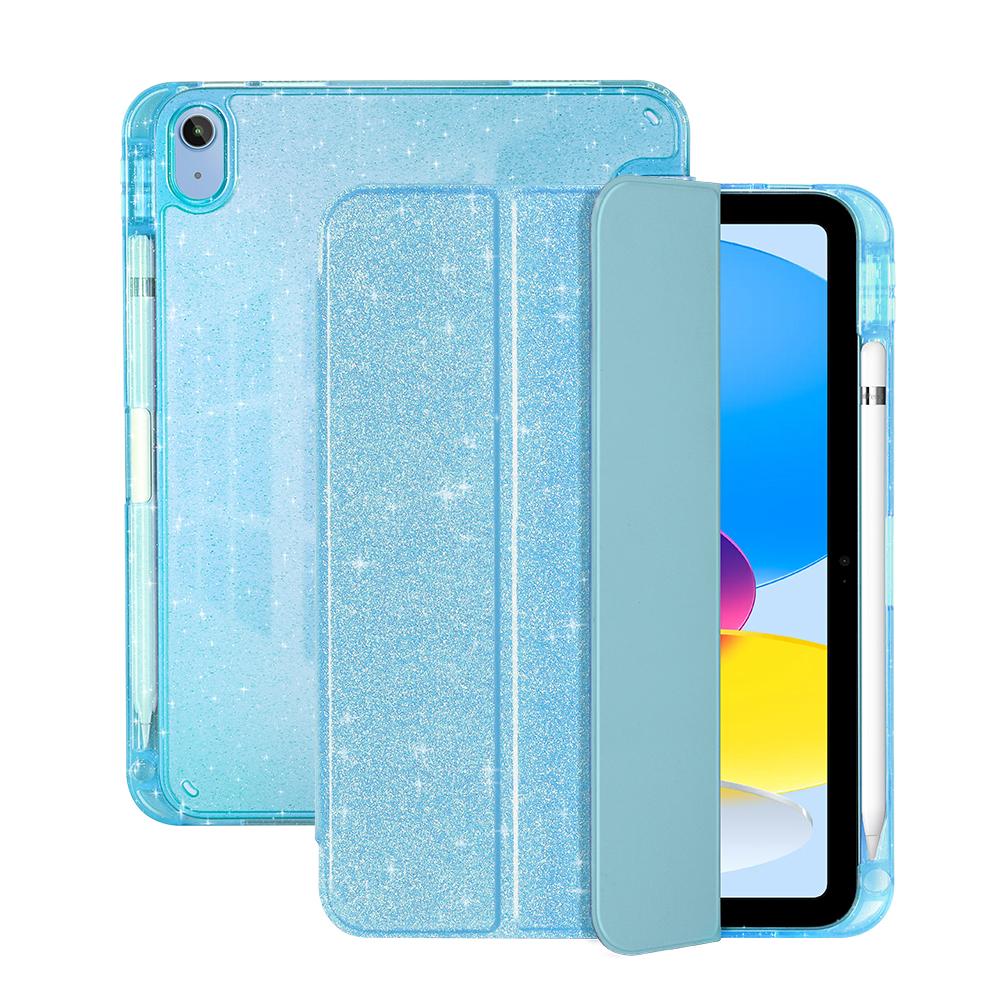 For IPad A16 2025 Case with Pencil Holder Funda for IPad 11 10th Generation Smart Cover for IPad Air 11 M3 M2 Sparkling Shell