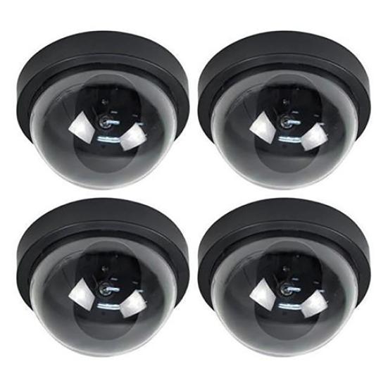 Fake Dummy Surveillance Home Dome Security Camera CCTV with Red Flashing Light