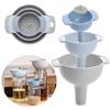 4 In 1 Kitchen Funnels For Filling Bottles Kitchen Funnels With Detachable Strainer Filter Food Grade Household Oil Funnel