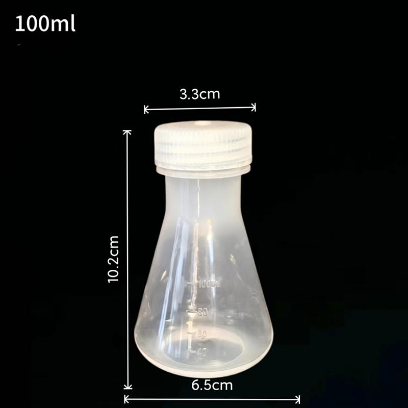 50Ml To 1000Ml Lab Plastic Erlenmeyer Flask Conical Container Bottle With Screw Cap For Laboratory Experiment