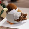 Realistic Soft Stuffed Bird Doll Chubby Round Simulation Sparrow Doll  Office Companion