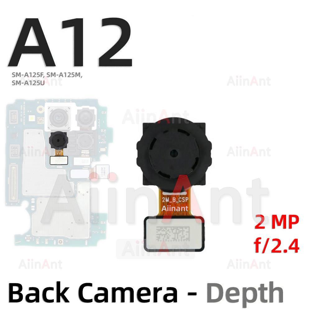 Back Front Small Macro Depth Wide Main Rear Camera Flex Cable For Samsung Galaxy A12 A11 A115F A125F Phone Parts