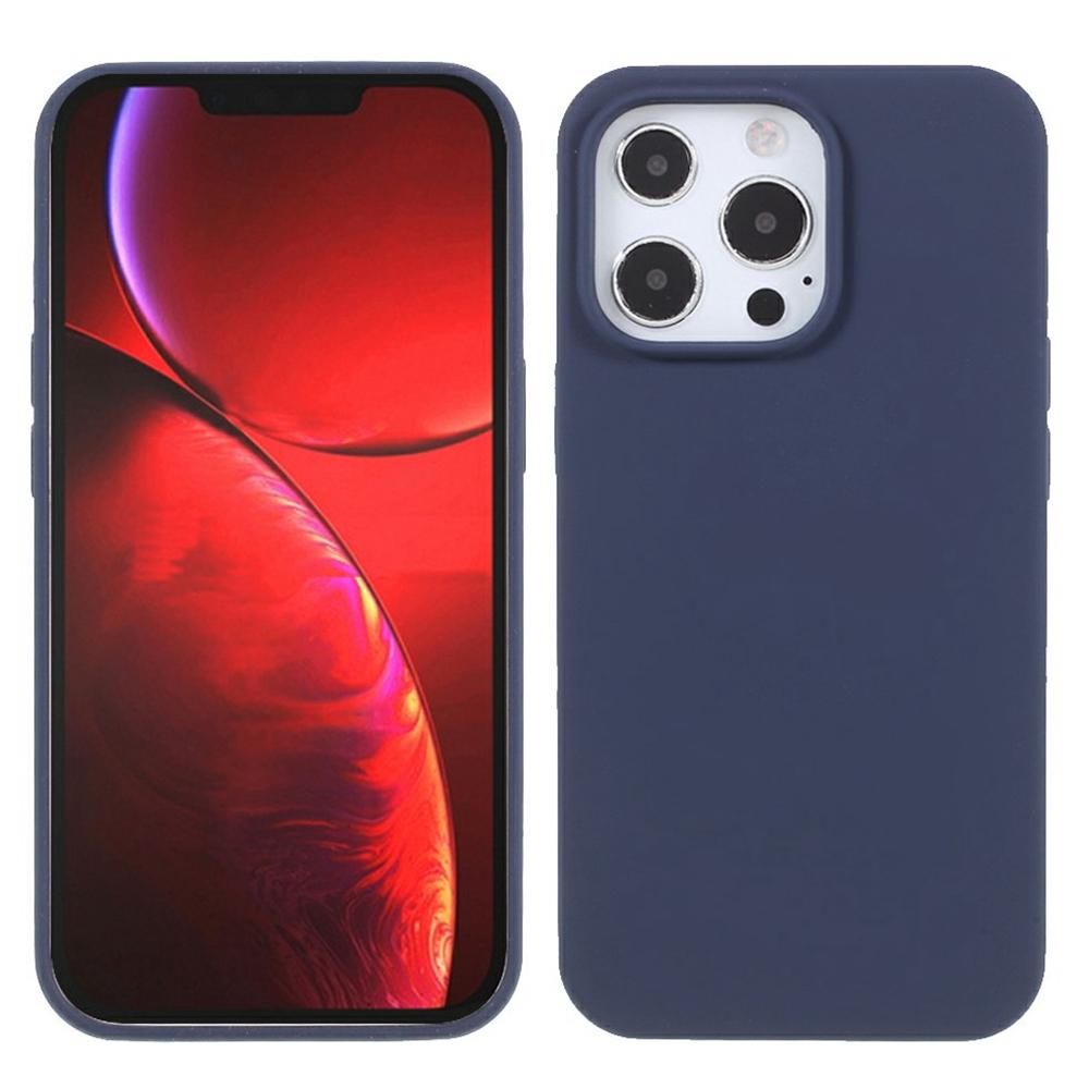 For iPhone 14 Pro Max Case Solid Silicone Shockproof Phone Back Cover