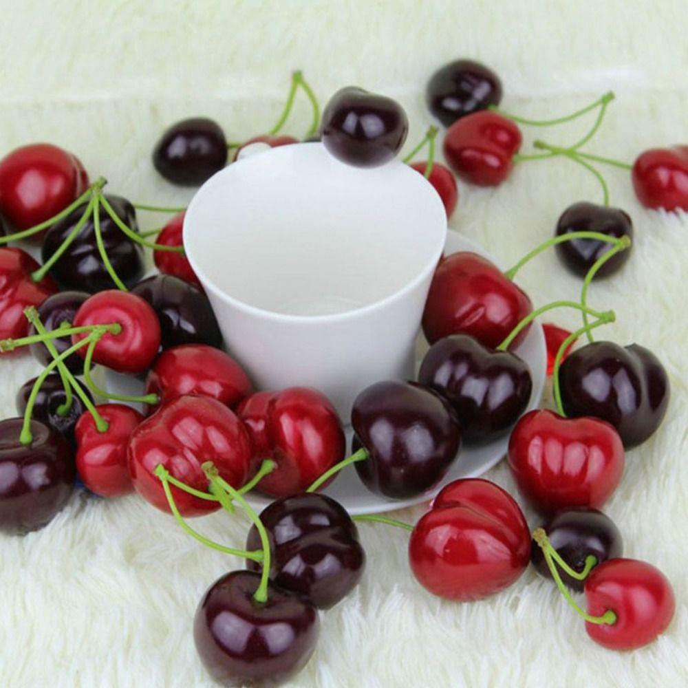 20PCS Photography Props Food Model Plastic Fake Cherry Lemon Patoto  Toy