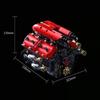 Set di Blocchi di Costruzione Modello Motore V8 Tecnico con Motore Elettrico Mattoncini Assemblabili Giocattoli Regali di Compleanno per Bambini Ragazzi Decorazione da Scrivania Giocattolo