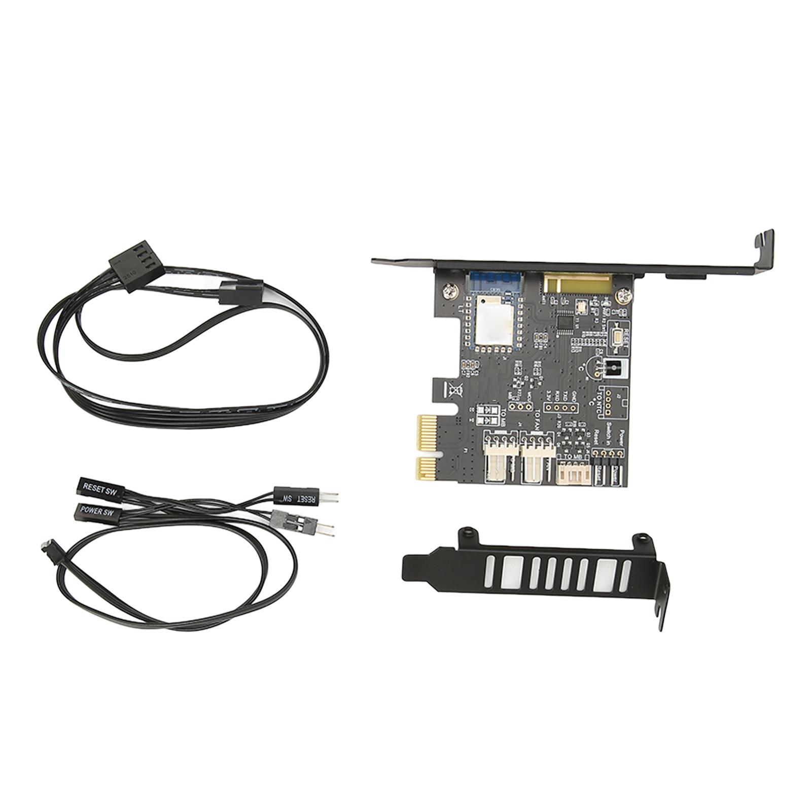 

PC Remote Switch Card Remote Control Temperature Detection Fan Speed Support 2.4G PCIE 1X Interface
