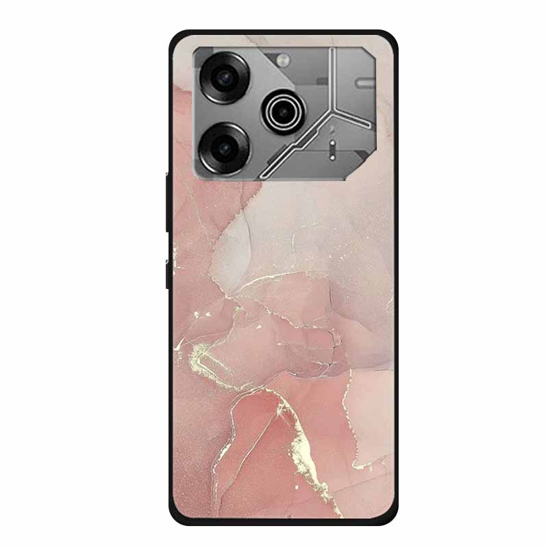 For Tecno Pova 6 Pro Case Marble TPU Silicone Soft Back Cover Phone Cases for Tecno Pova6Pro 5G LI9 Protector Mica Painted Coque
