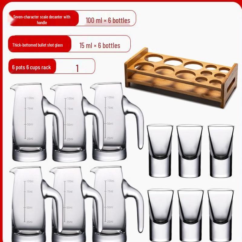Shangqi Glass Baijiu Decanter and Shot Glass Set