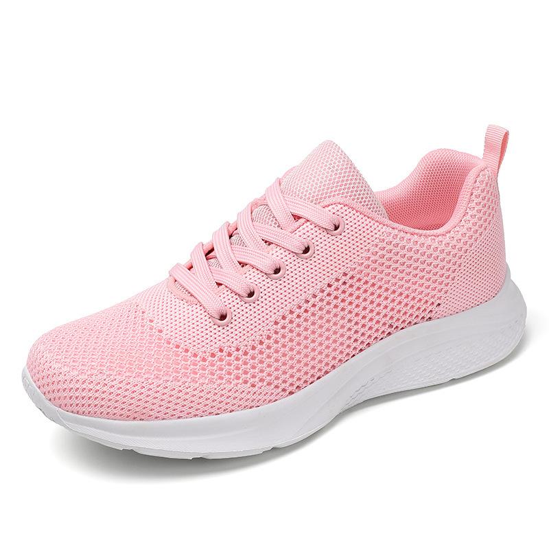 Modische Damen Atmungsaktive Mesh Sneaker Sommer Freizeitschuhe Leichte Walking Schuhe Slip On Weiche Sohle Bequeme Damen Tennisschuhe