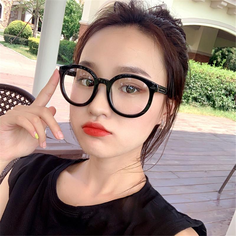 Black Round Eyewear Women Retro Big Optical Arrow Glasses Myopia Men Clear Lens -0.5 -1.0 -1.5 -2.0 -2.5 To -6.0
