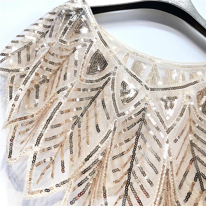 Women's Sequin Beaded Mesh Shawl Bolero - Stylish Outerwear for Dance and Evening Gowns