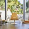 Lampe de table sans fil - LUMISKY - IBIZA - H26 cm - Bambou naturel - LED blanc chaud et blanc