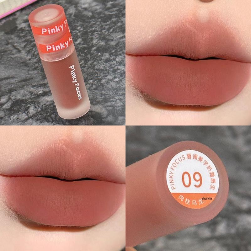 PinkyFocus Velvet Matte Lip Mud: 26 Shades of Long-lasting, Pigmented Lipstick for Women