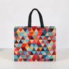 10PCS Rose Printing Packaging Shopping Bag Handle Waterproof Non Woven Fabric Gift Bags Black Clothing Store HandBag