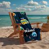 Custom Name Ultra-Soft Beach Towel with Cute Cars Theme,Ideal for Pool - Camping, Diving - Perfect Travel Essential, Vibrant Beach Towel.