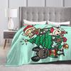 Aggretsuko Soft Warm Blanket  Kids Adult Plush Throw Blanket Fluffy Bedroom Flannel Bedspread Sofa Bed Cover