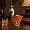 Premium Sammlerflasche Gänseform Glas Whiskey Karaffe 3D Vogel Spirituosen mit mattiertem Verschluss Vintage Stil 350ml Kunst Wodka Wein Spender