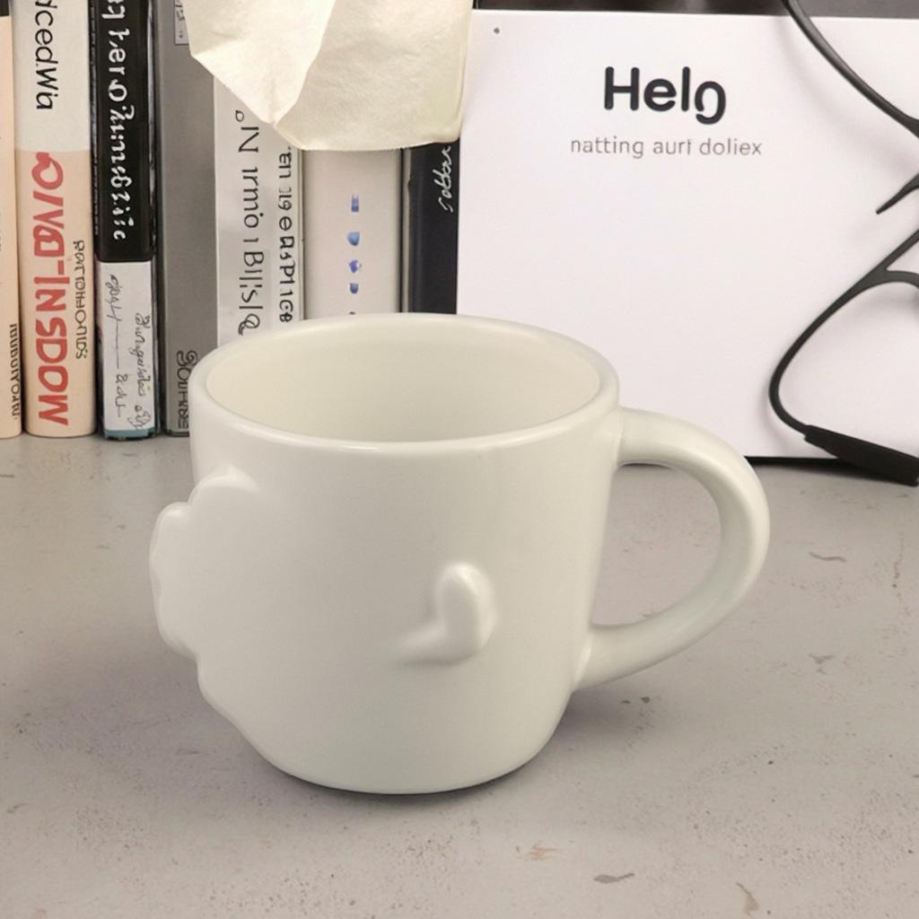 Wing Shape Creative Ceramic Coffee Cup Drinking Cup Personality Simple Fun Cute Mug