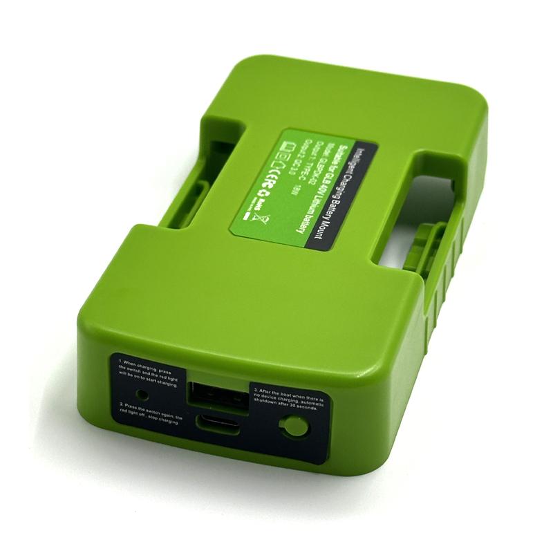 Battery Power Bank for Greenworks 40V Li-ion Battery Mobile Phone Fast Charge Power Bank Power Tool Accessories
