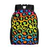 Back To School Season 1997 Neon Rainbow Leopard Print Knapsack Leopard Print Teenager Personalised Backpack