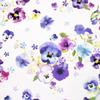 STYLE Decor Table Runner, Laminated, Waterproof, Nordic Style, 100cm, Wipeable, Floral Print, Blue Pansy, W2701000