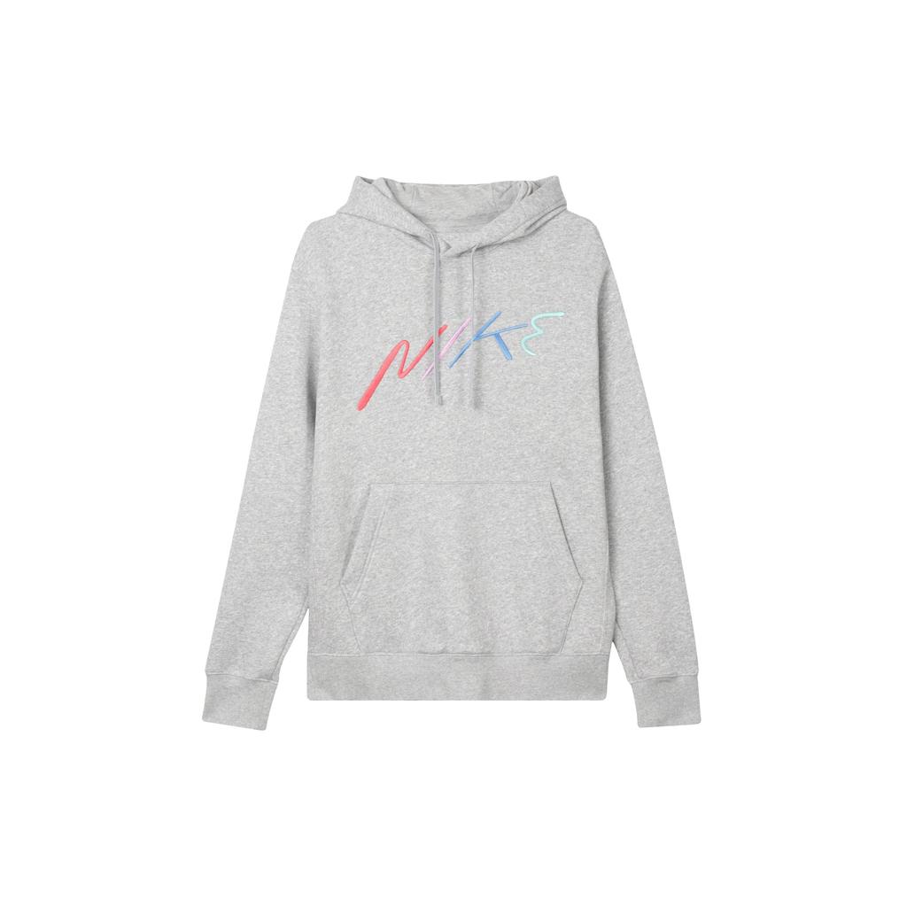 Nike Club Nike Pullover Hoodie With Embroidered Logo In Grey Nike