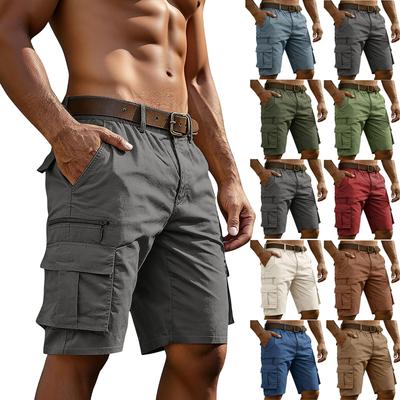 Pantaloncini Cargo da Uomo a Vestibilità Rilassata con Tasche Multiple Shorts Estivi Leggeri per Attività all'Aperto