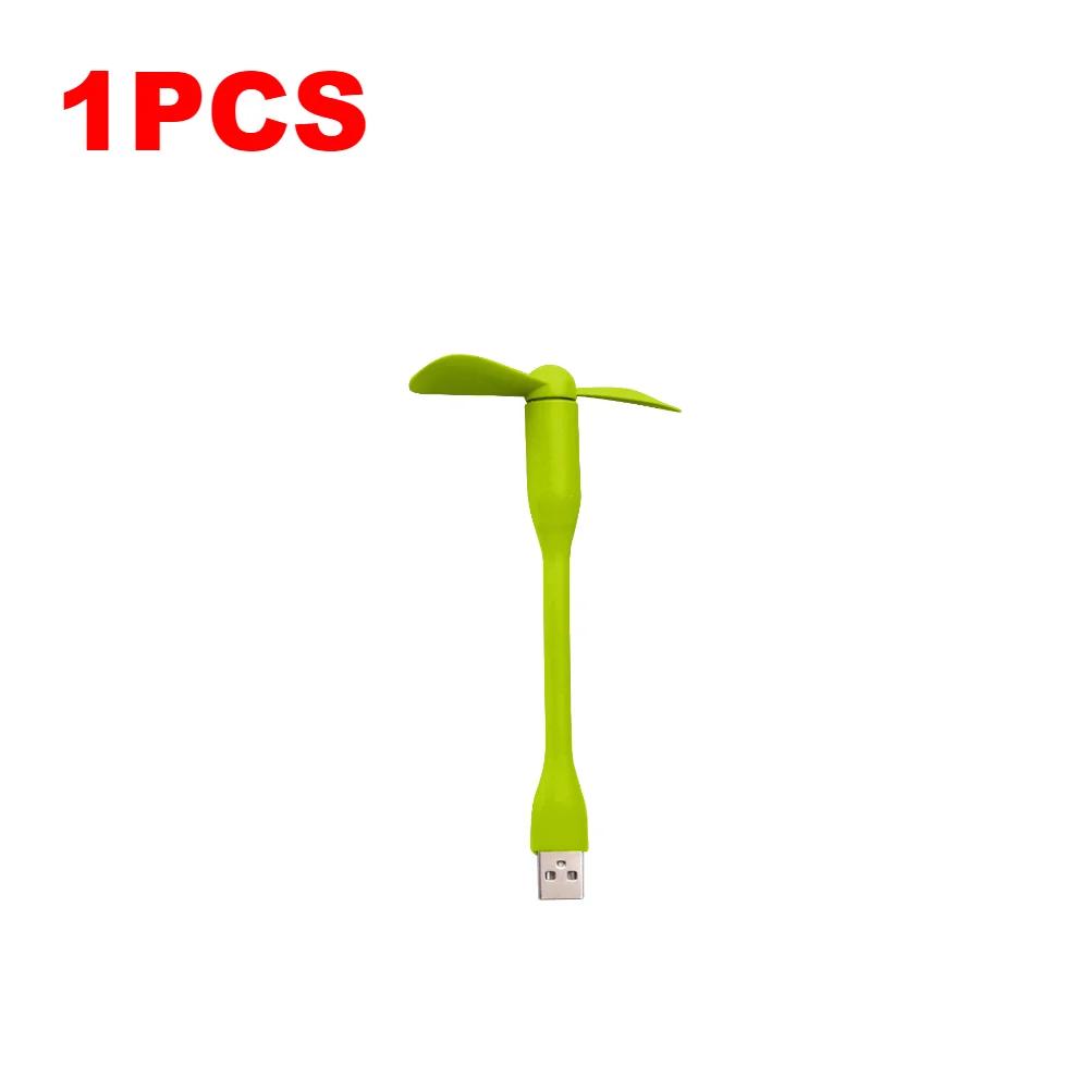 1/2PCS Flexible Mini USB Fan For Power Bank Notebook Computer Portable  Mobile Phone USB Fan Summer Outdoor Travel Cooling Gadge
