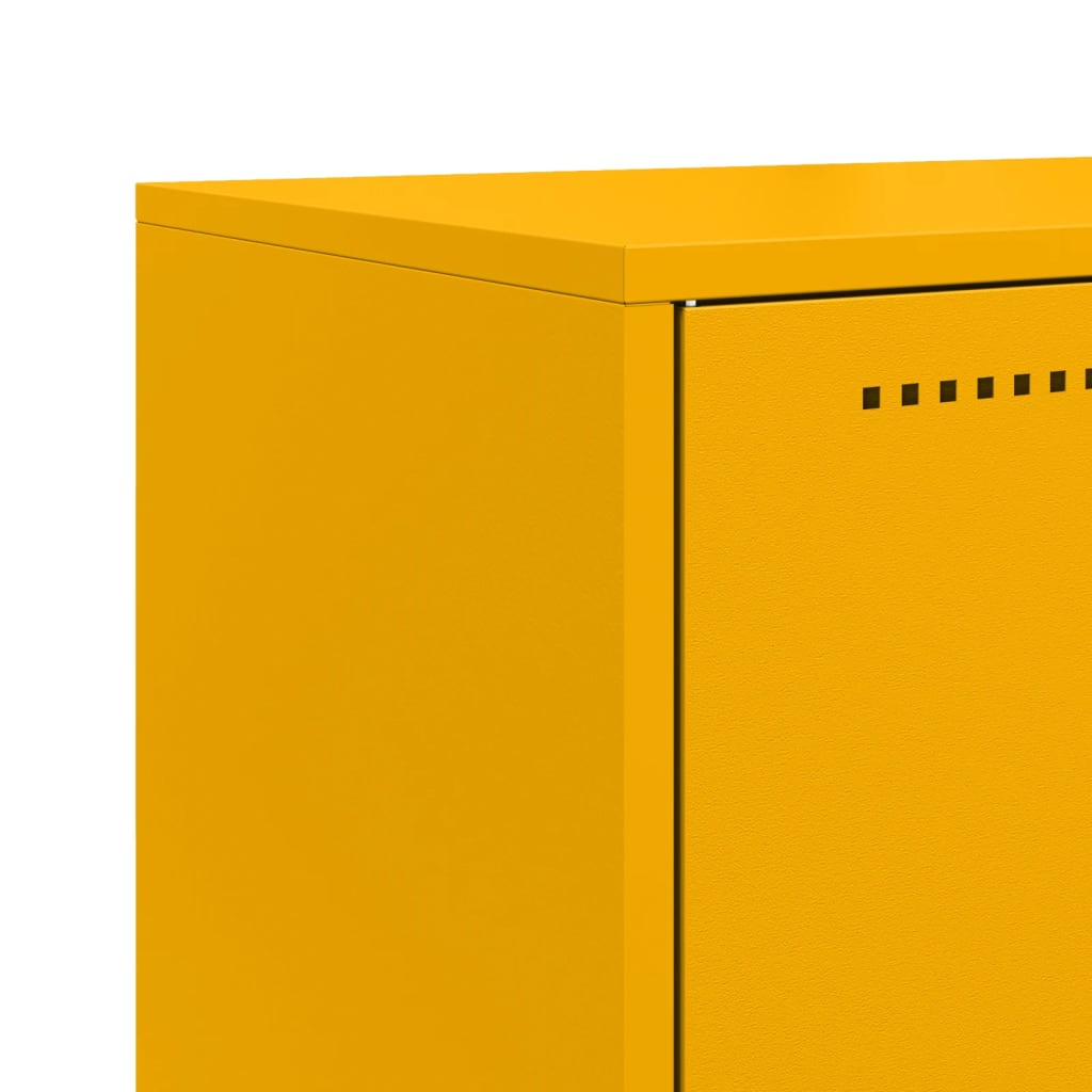 Sideboard Mustard Yellow 68.5 x 38.5 x 107 cm Steel