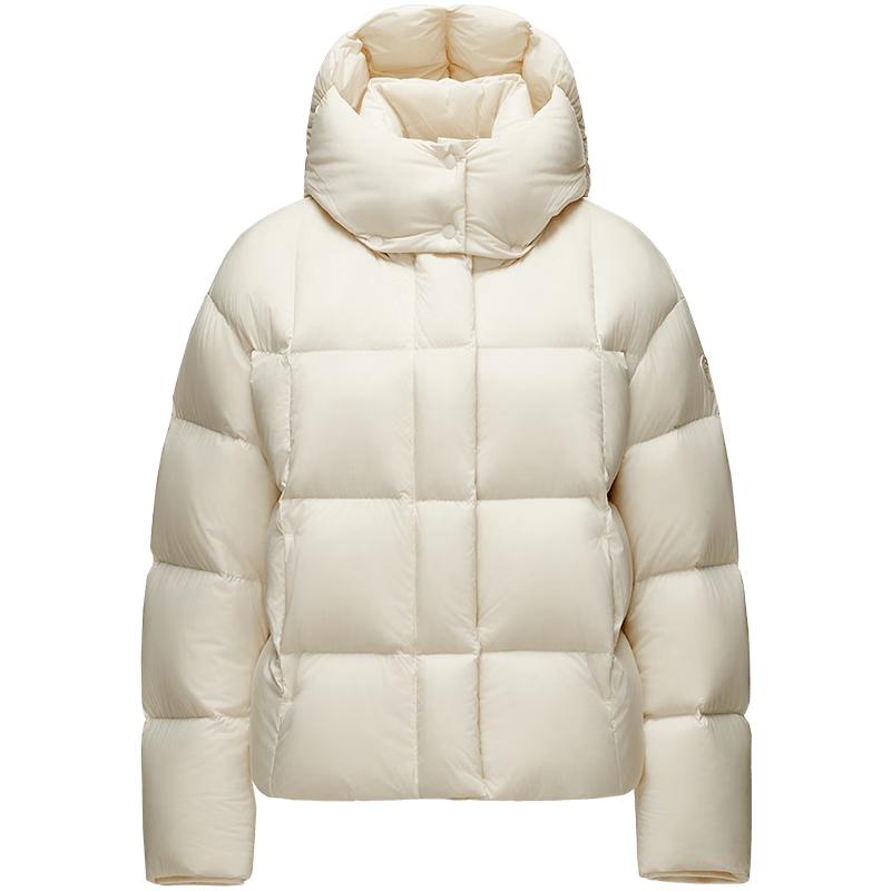 Tanbor Women's Puffy Short Down Jacket with Detachable Hood