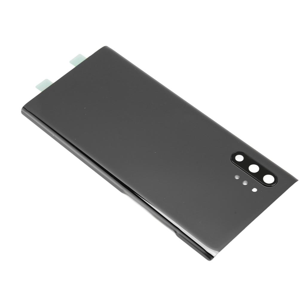 Phone Back Glass Cover Waterproof with Camera Glass Lens and Adhesive Tape Parts for Galaxy Note 10+ Plus N975 Black