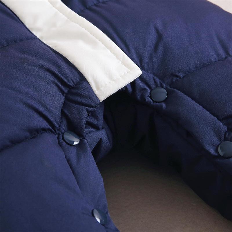 Thick Keep Warm Baby Boys Rompers Cute Colorful Splicing Fleece-lined Plus Velvet Jumpsuits Kids Children Bodysuit