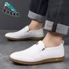 Casual leather shoes men's 2025 Doudou shoes non-slip and wear-resistant soft leather soft sole one-pedal leather shoes