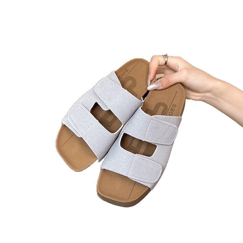 Cool slippers for women to wear summer new raw and clever toast, small leather thick-bottomed single height-increasing slippers