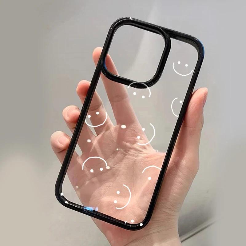 

Арт-линия Чехол для телефона с улыбкой для Iphone 15 14Pro Max 11 12 13 14 Pro Max 12Mini 8 16 Plus X XR XS Max Ударопрочные Чехлы Fundas iPhone XS MAX