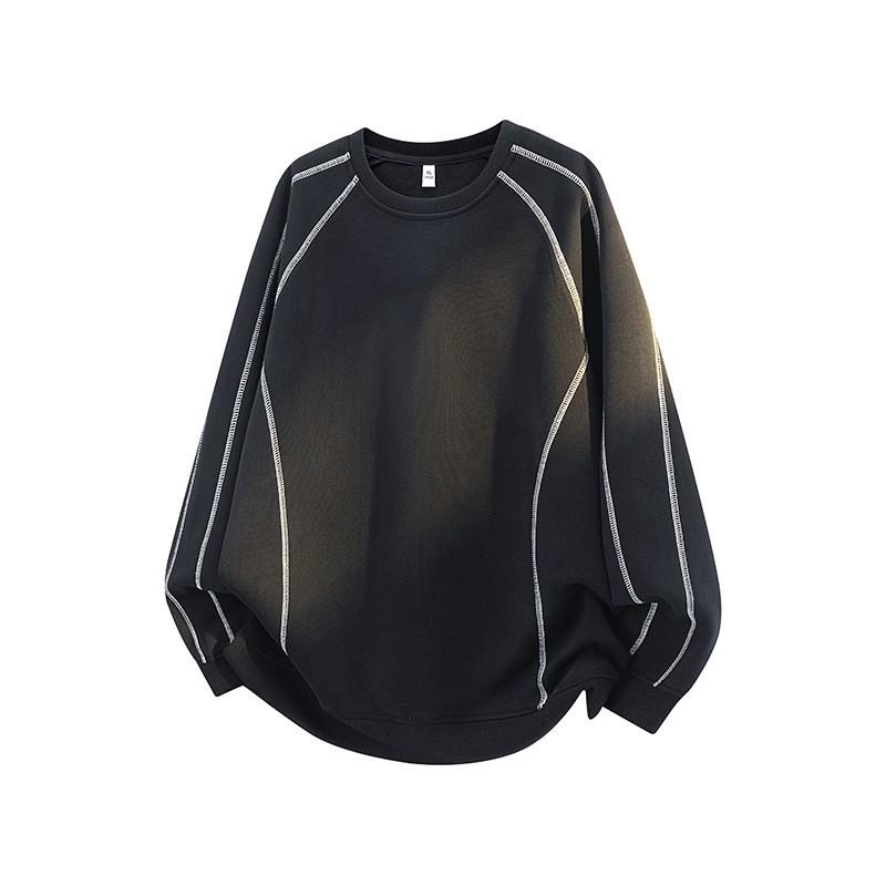American Style Minimalist Solid Color Hoodie Men Women Loose Streetwear Couple Casual Top