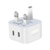 Hot Selling Pd20w Charger Suitable for Samsung Apple 15 Charger 20w British Standard Dual C Port Plug Fast Charging