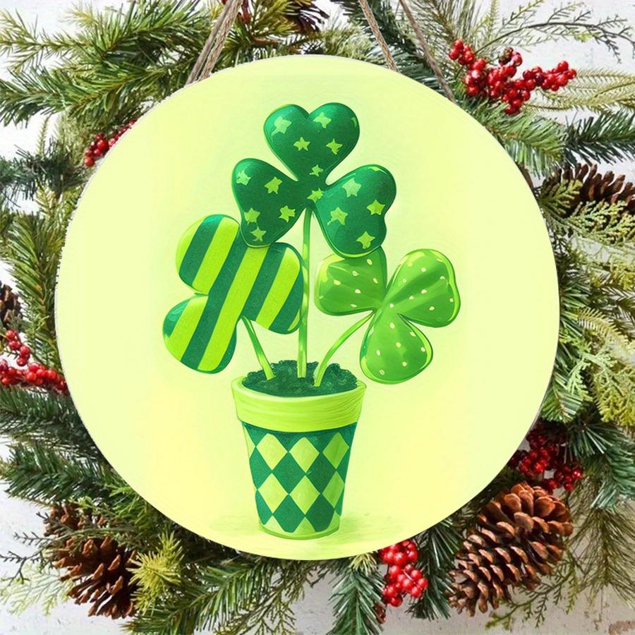 2D Flat 20cm szczęśliwy dzień św. Patryka kapelusz drewniany wiszący na ścianę dekoracja - balon samochodowy uniwersalny drewniany wisiorek świąteczny, dekoracja domu, powitalny znak na imprezę