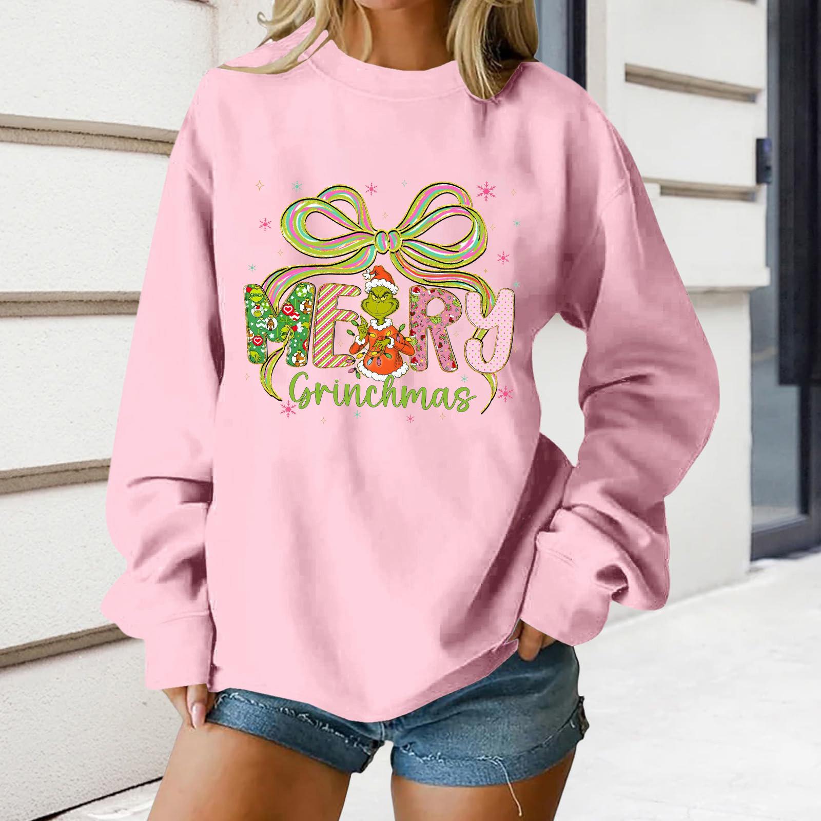 

Женский свободный удобный повседневный модный свитшот с круглым вырезом и длинными рукавами с принтом персонажей M