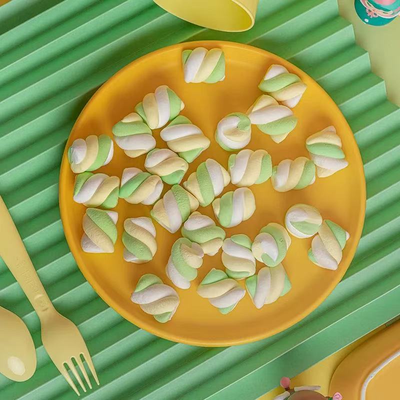 5pcs Simulation Marshmallow Flat Back Cabochon Fake Candy Arfiticial Food Dessert Decor Life Like Home Decoration High Quality