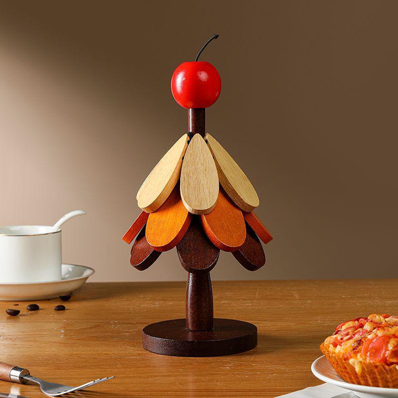 Christmas Tree Heat-Resistant Folding Coaster - Anti-Scald Pot & Bowl Pad