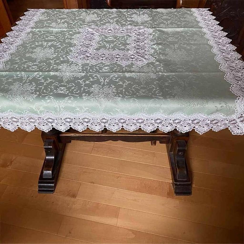 Vivienne (Vivienne) [Tablecloth 90x90cm Green & White] Brilliant Triken Series Embroidered Lace Table Runner WK2510N1