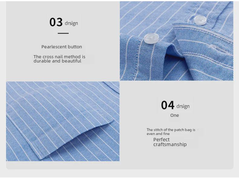 Hot Wind Men's Square Neck Long Sleeve Oxford Shirt - 2025 Spring Collection, Breathable & Comfortable Casual Wear
