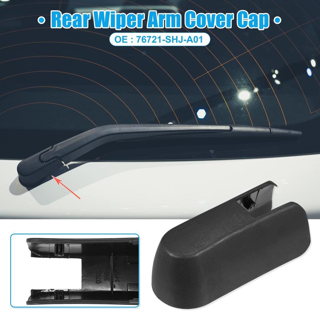 ACROPIX Rear Wiper Arm Nut Cover Cap for Hon da Compatible with Odyssey Black 1 Pcs